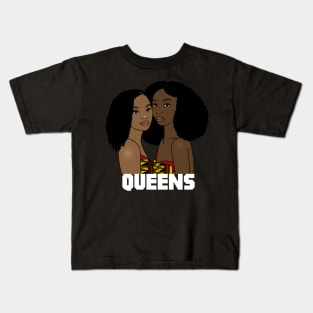 Black Queen Melanin Poppin Melanin Magic Black Woman Gift Kids T-Shirt